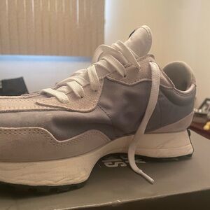 New Balance Gray and White Sneakers